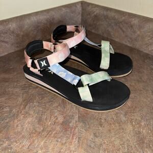 Hurley Stella Sandals Women's Sz 7.5M Adjustable Straps Comfort‎ Casual